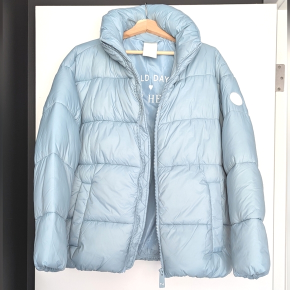 Noize Jackets & Blazers - Light Blue Puffer Jacket - Women's Cozy Winter Coat